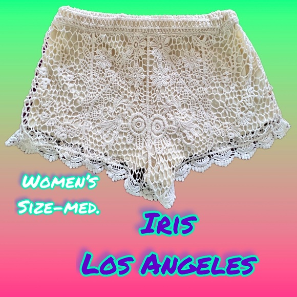 Women’s Shorts by; IRIS Los Angeles! Crocheted With Liner, For Women Sz-Med!!… - Picture 3 of 5